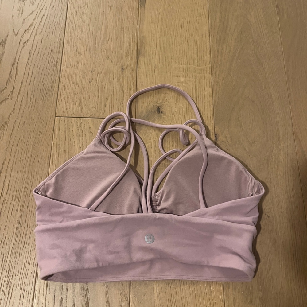 Lululemon Nulu Strappy V Neck Yoga Bra size 6 Rose Blush RSBL - Picture 5 of 5